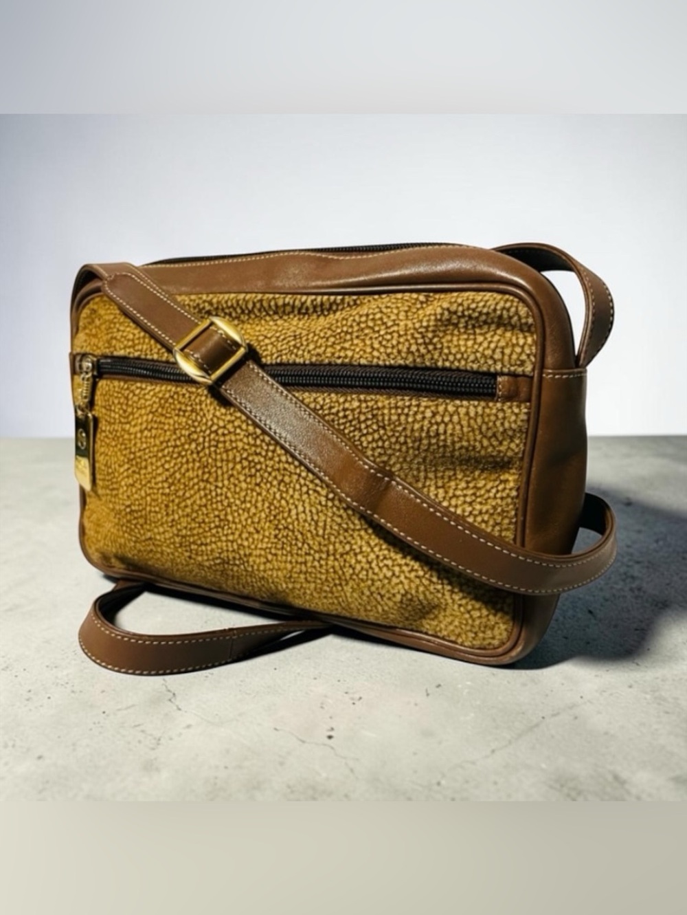 Borbonese Quail Suede Crossbody/Shoulder bag - Picture 5 of 10
